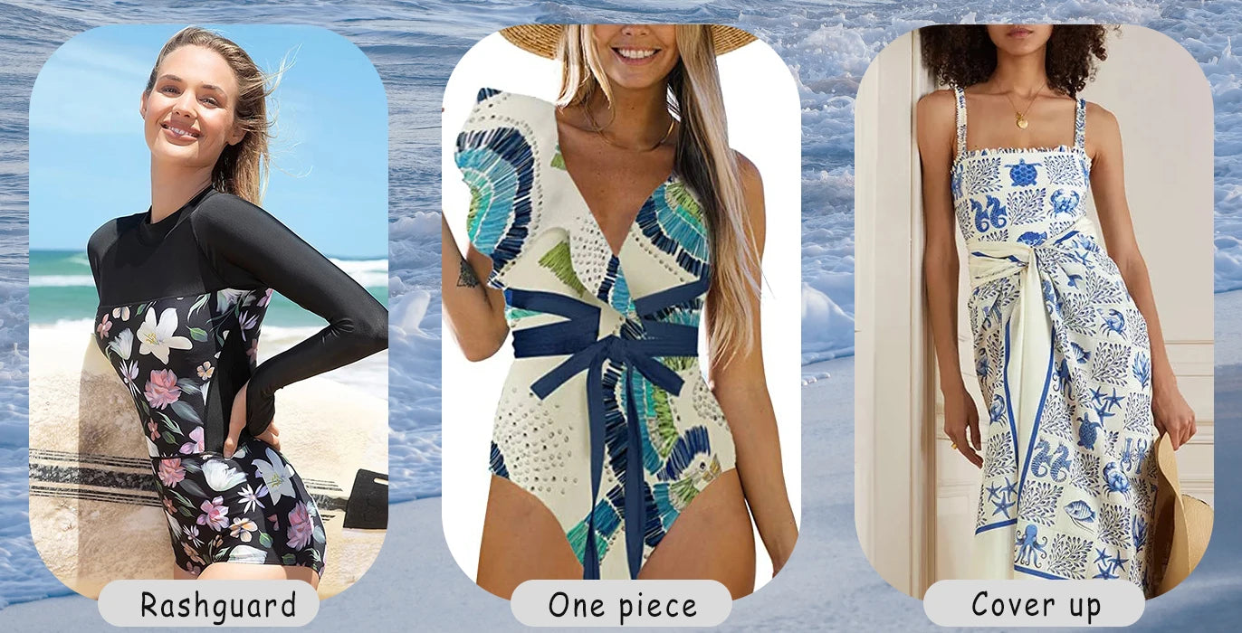 2024 Sexy Sling Ruffle Solid Two Pieces Bikini Women High Waist 3D Flower Swimsuit Skirt Summer Backless Beachwear Bathing Suit