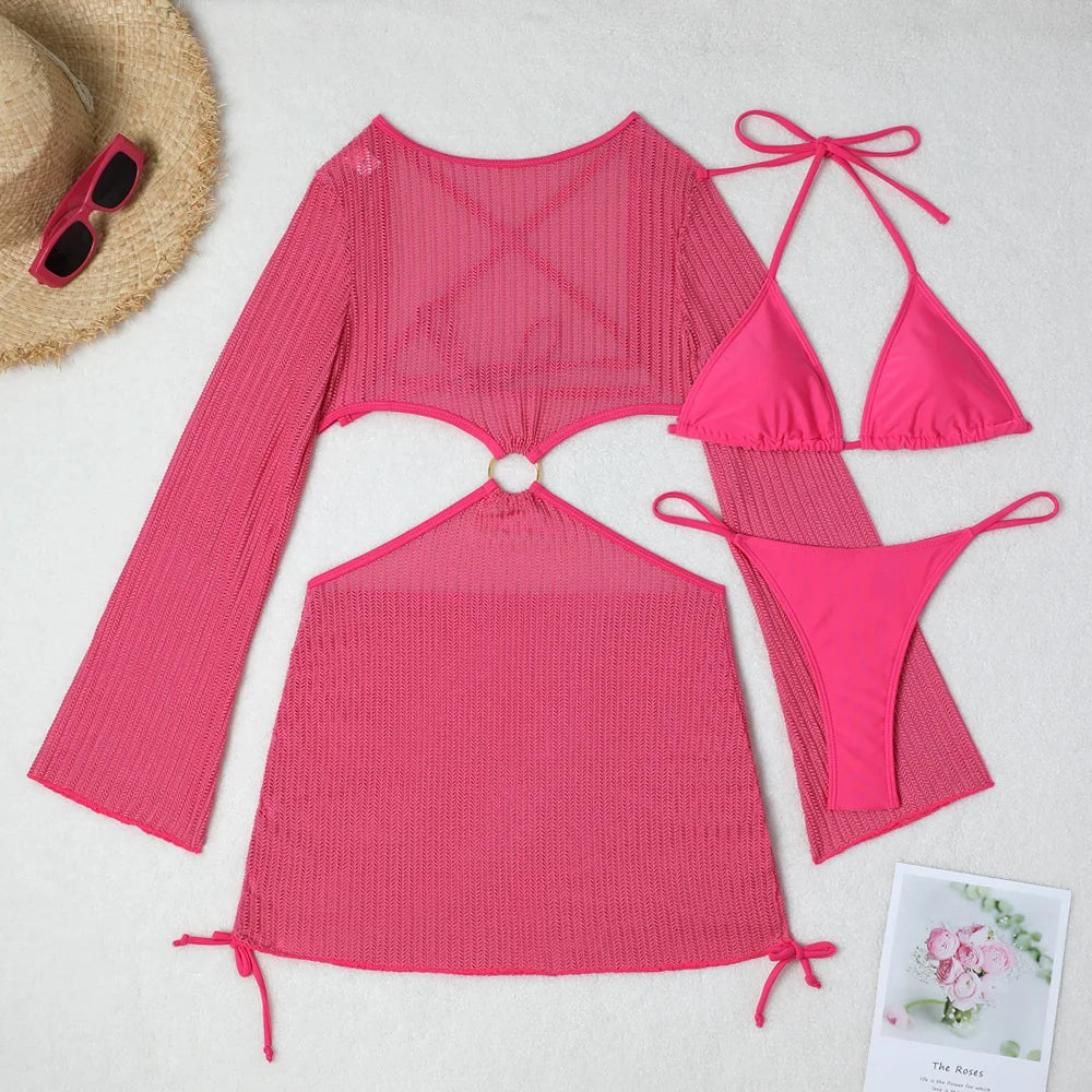 2026 Sexy Bikinis Female Swimsuits Women's Three-Piece Swimwear Beach Swim Wear Bathing Suits Brazilian Bikini Set Pool Bather