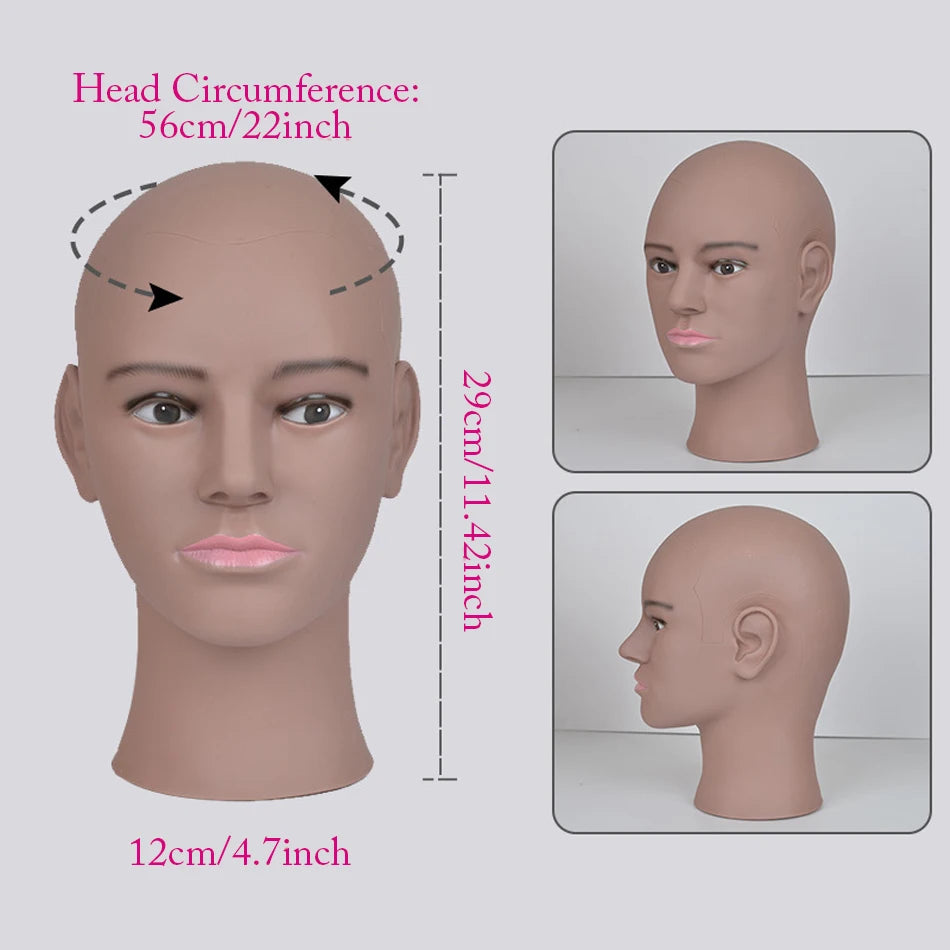 Mannequin Head Wig Stand With Adjustable Wig Tripod Stand Holder For Wigs Making Display cosmetology supplies hairdressing head