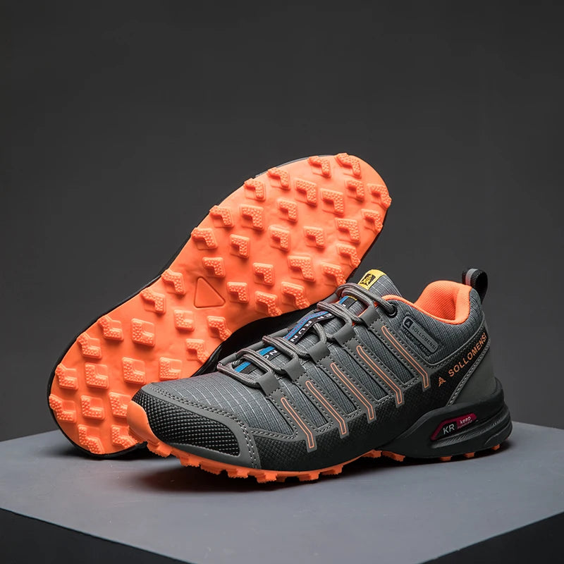 Men Shoes Men Casual Sports Shoes Outdoor Leather Hiking Travel Shoes Four Seasons Lightweight Breathable Mesh Walking Shoes