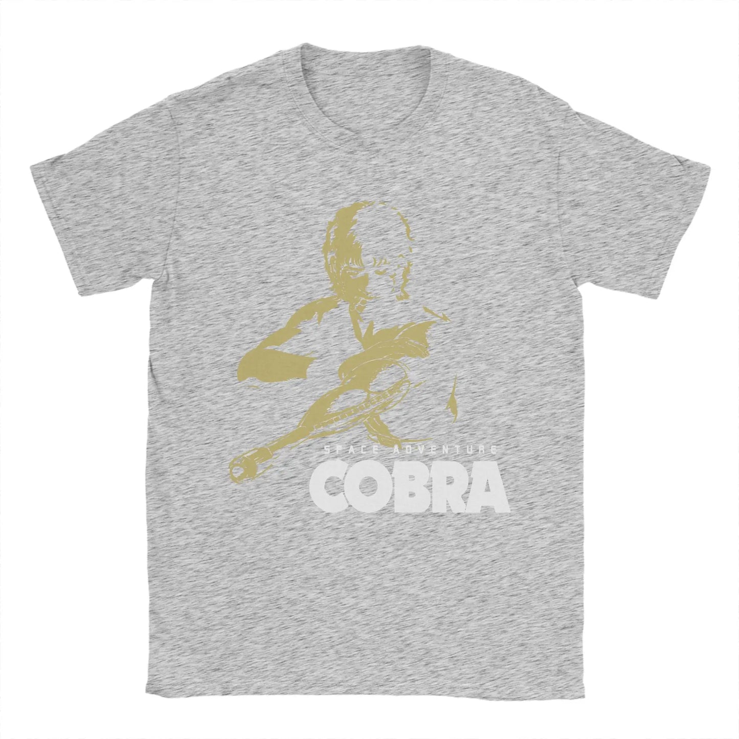Humorous Space Adventure Cobra T-Shirts for Men O Neck 100% Cotton T Shirt Anime Short Sleeve Tees Graphic Clothing