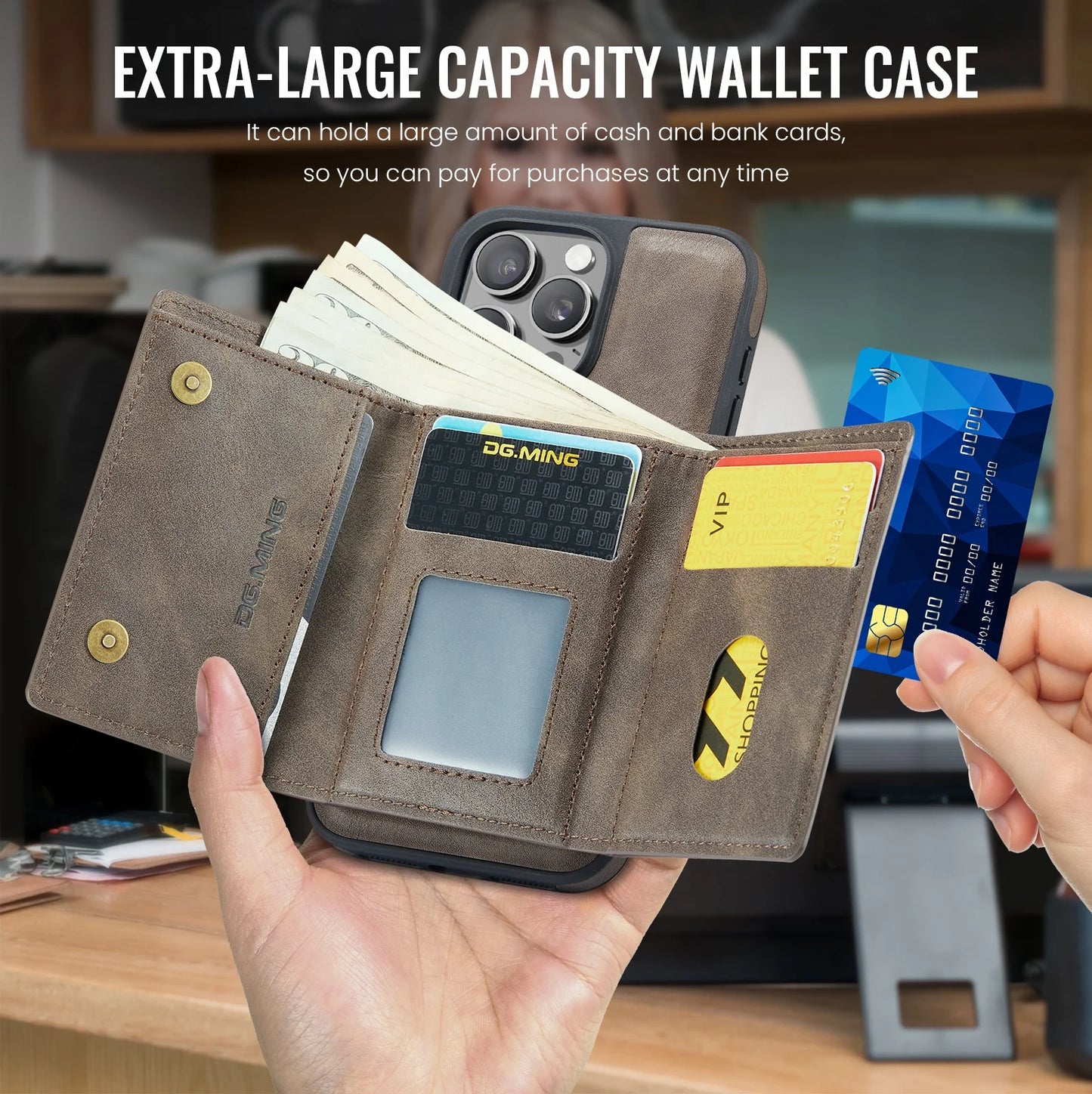 Magnetic Leather Wallet Card Phone Case For iPhone 17E 17 Air 16E 16 Pro Max 15 Plus 14 13 12 11 Flip Wireless Charging Cover