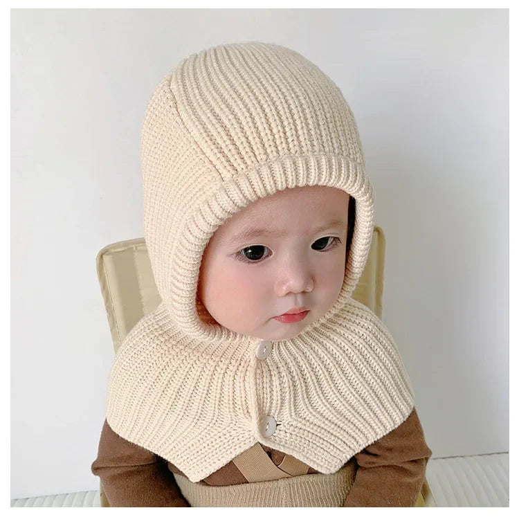 2-8 Years Old Boys Girls Beanie Hat  Balaclava Scarf Wrap Winter Windproof Face Covering for Skiing Climbing Outdoor Caps