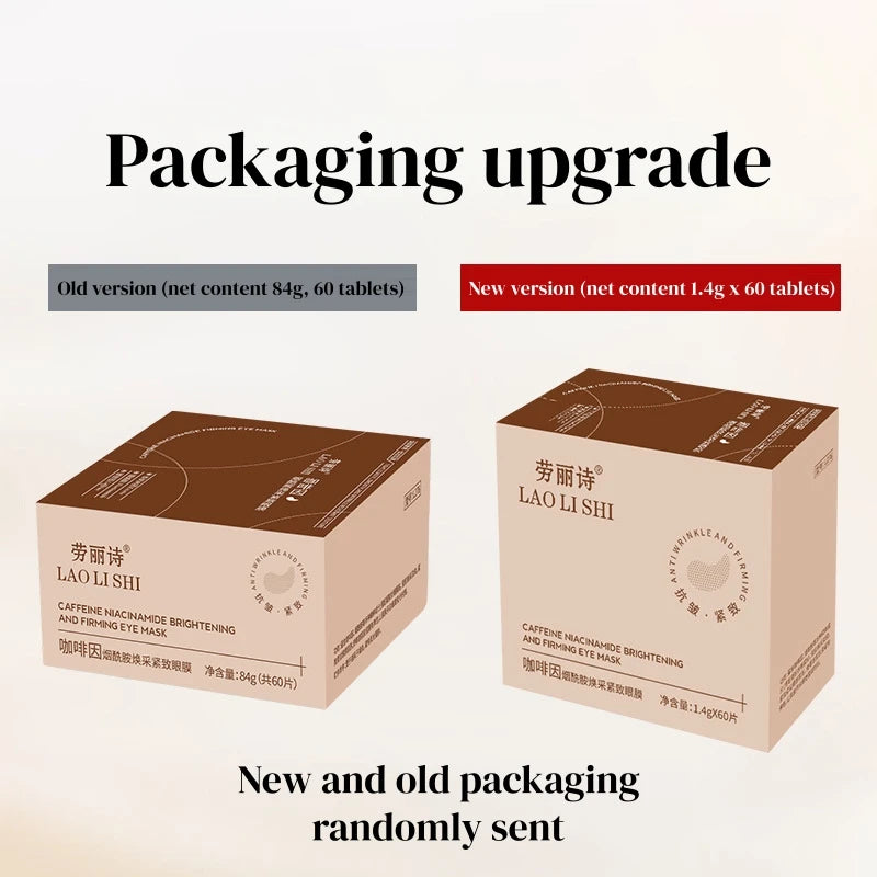 Caffeine Nicotinamide Radiant Firming Eye Masks Relieves Eye Pressure Moisturizes Firms Anti Dark Circles Wrinkles Eye Skin Care