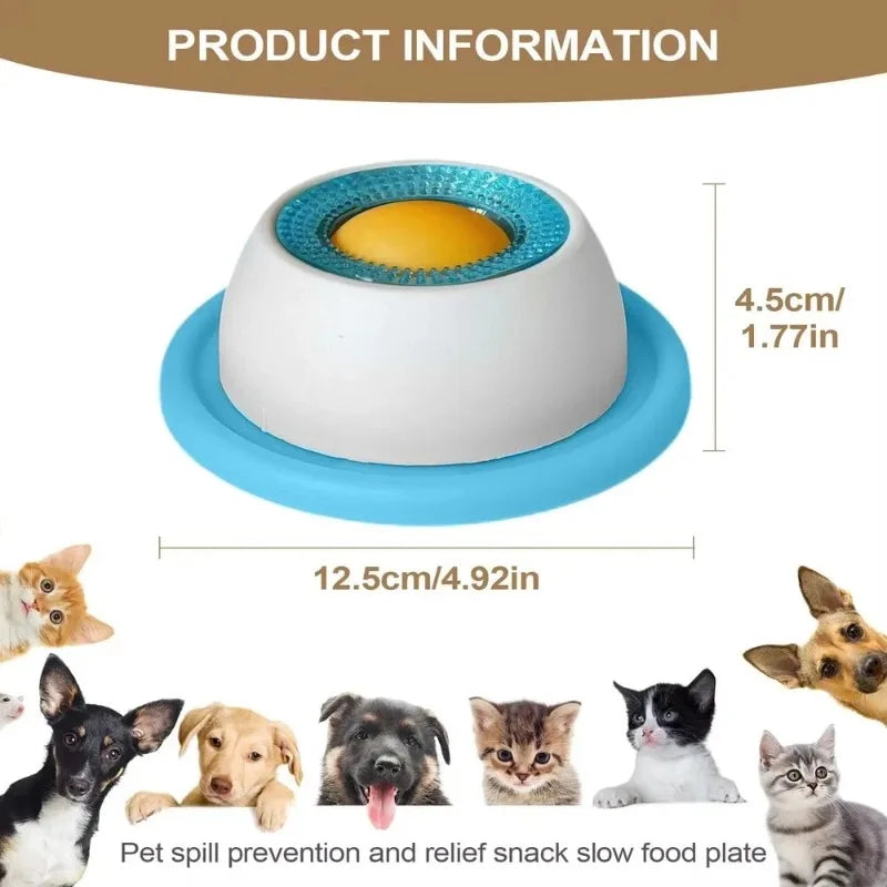 Pet Slow Food Bowl Dog Cat Licking Toy Non-slip Educational Lick Pad Makes Dogs Cats Love Licking Feeder