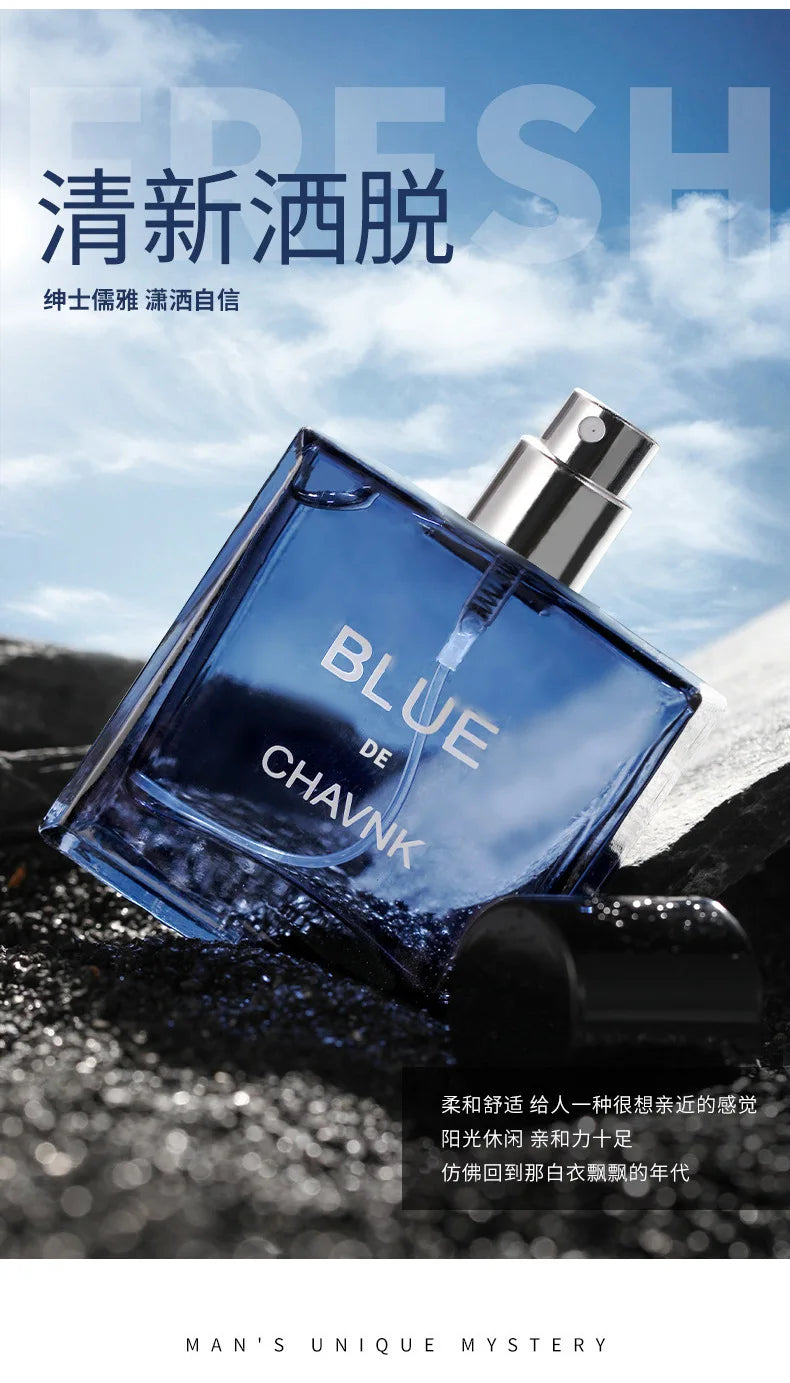 50ml Classic BLUE DE CHAVNK EAU DE PARFUM Pheromone Perfume Azure Fragrance Body Spray for Men Gentlemen Attract Women
