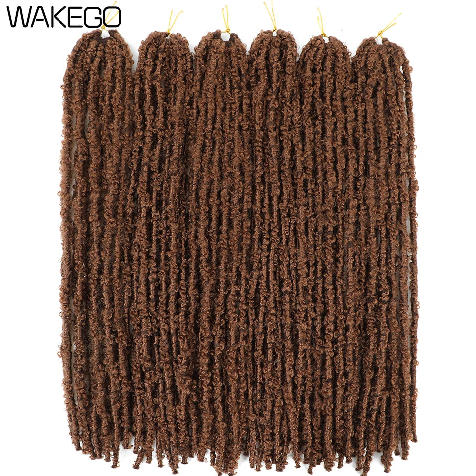 Wakego Butterfly Locs Crochet Hair 14 18 24 Inch Fausse Locks Crochet Butterfly Extensions Pre-looped Soft Locs Synthetic Braid