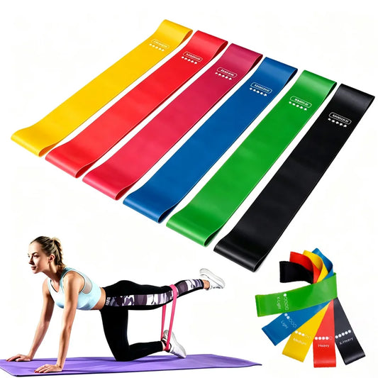 TPE Resistance Bands Rubber Loop Bands 5Pcs Rubber Loop Strength Training Workout Expander Yoga Gym Equipment Pilates Portable