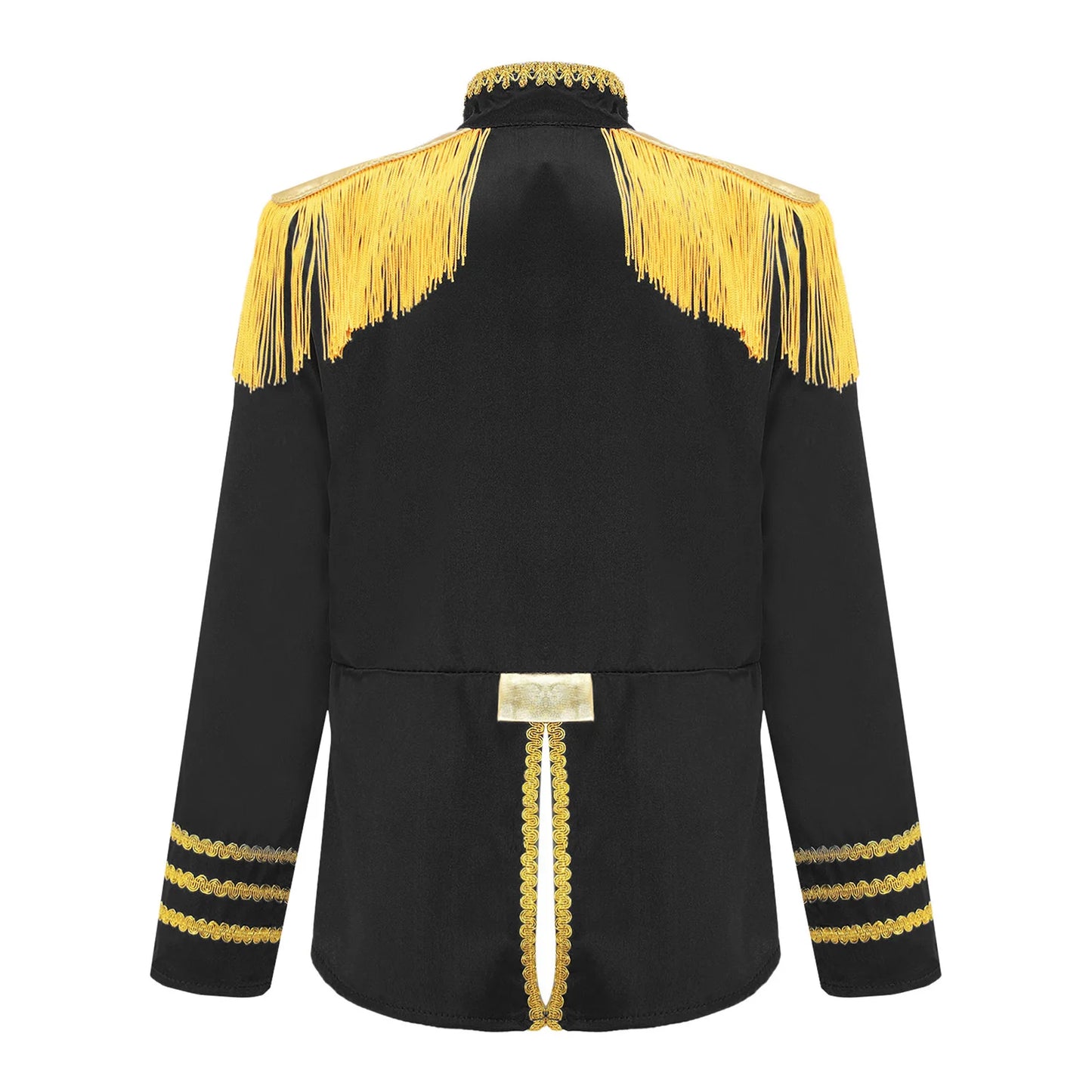 Kids Girls 60s Retro Hippie Rock Band Musician Costume Halloween Cosplay Carnival Party Circus Drummer Parade Tassel Jacket Coat