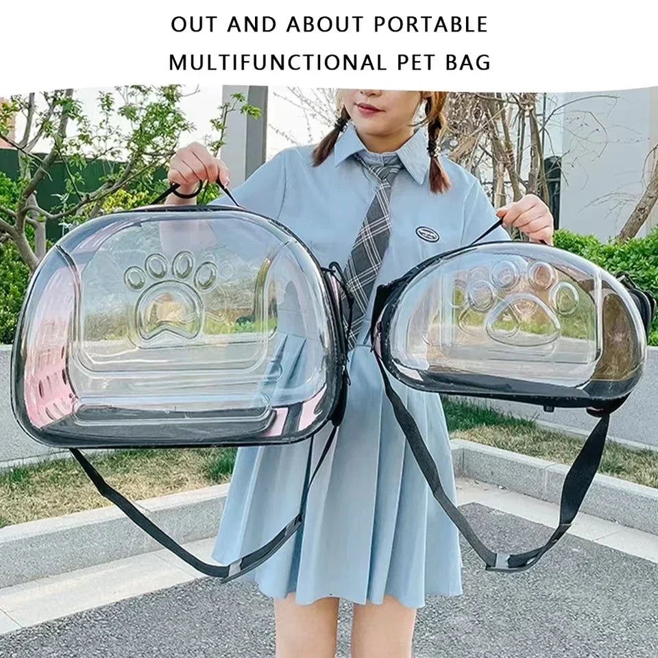 Cat Carrier Bag Outdoor Pet Shoulder bag Pet Dogs Cats Portable Breathable Collapsible Travel Cat Carrier Bag small dog