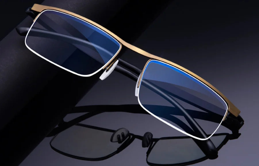 Intelligent zoom for both men and women anti-blue light reading glasses, progressive multi-focus dual use reading glasses