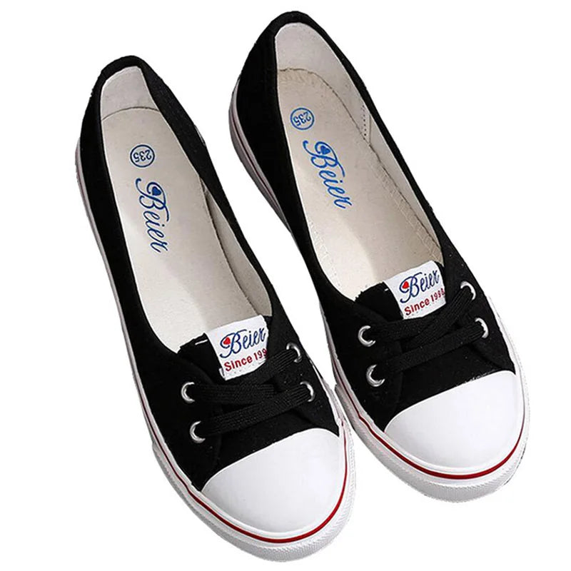 Women Shoes Female Flats Breathable Ladies Casual Canvas Shallow Sports Shoes Women's Sneakers Fashion Comfortable Sneakers