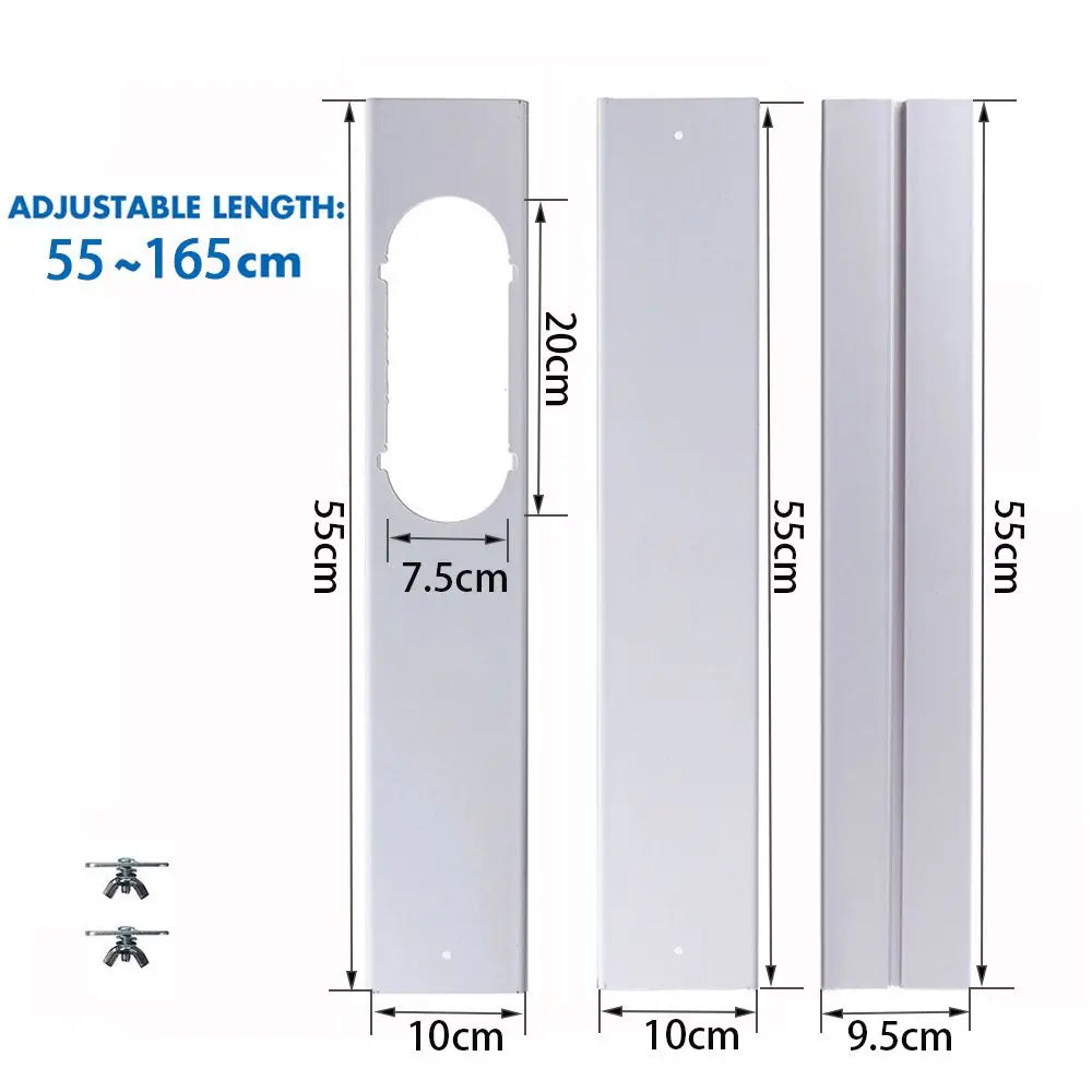 Newest Portable Window Kit Slide Plate Adjustable  Adaptor Wind Shield Exhaust Hose Tube Connector Air Conditioner Accessories