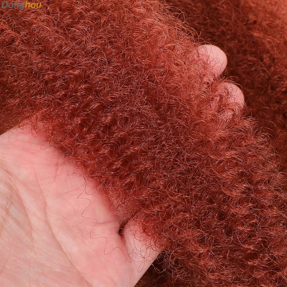 Donghou Ombre Blonde Ginger Afro Twist Hair 350 1B 30 27 613 Bug Colors Springy Twist Braiding Hair for Soft Locs Marley Braids