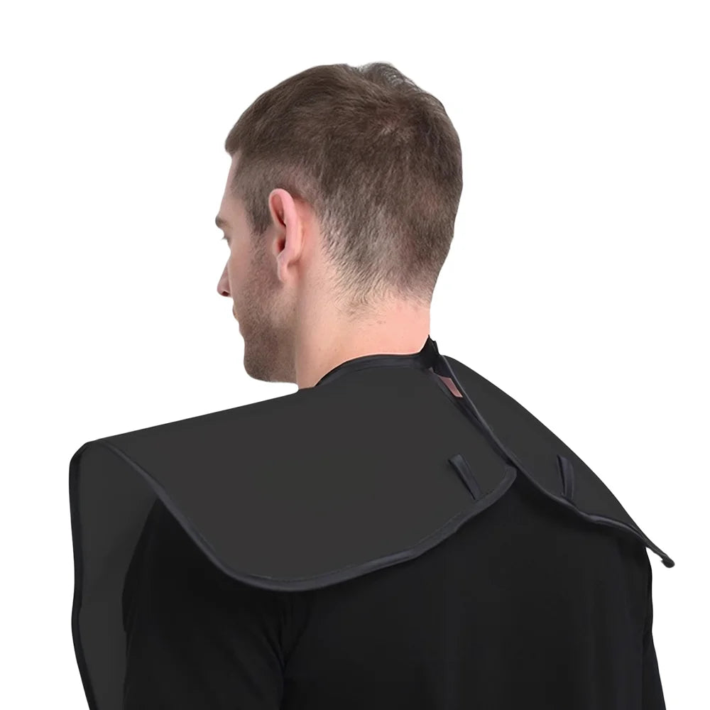 Beard Hair Cutting Catcher, Waterproof Shaving Apron with Drawstring for Home Barber, Easy Clean Hair Catcher for Men