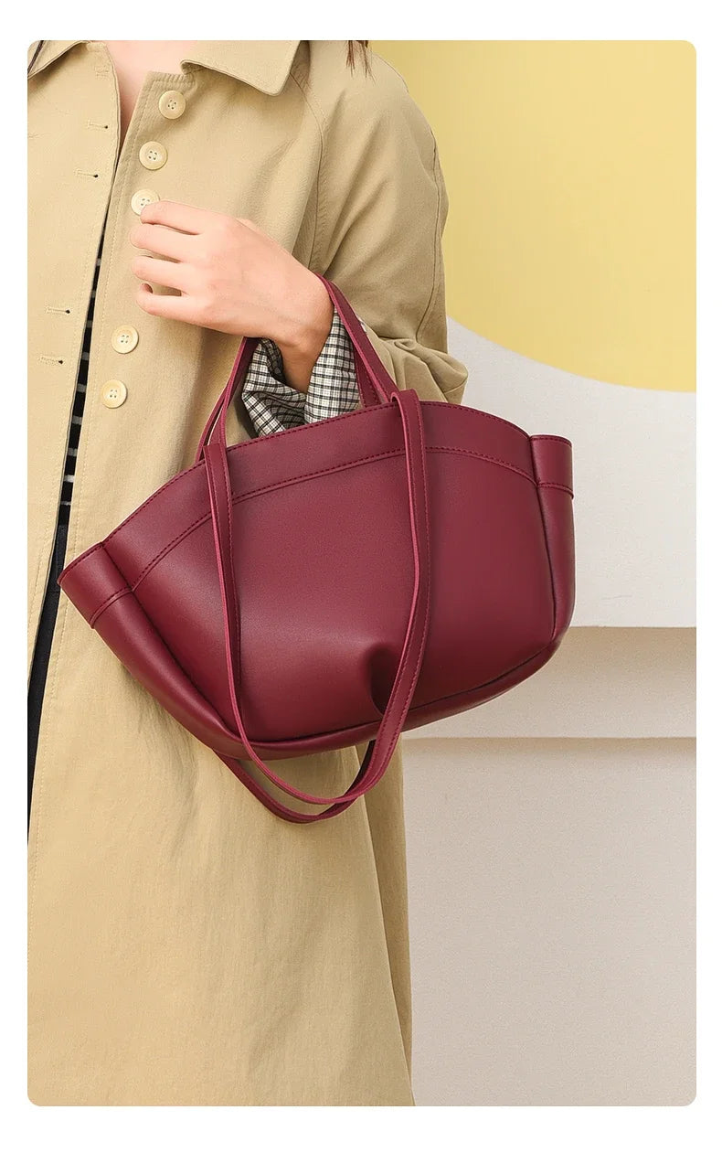 Premium Structured Tote Bag for Women – Elegant  Top Handle & Shoulder Strap, Luxury Leather Handbag for Work & Everyday