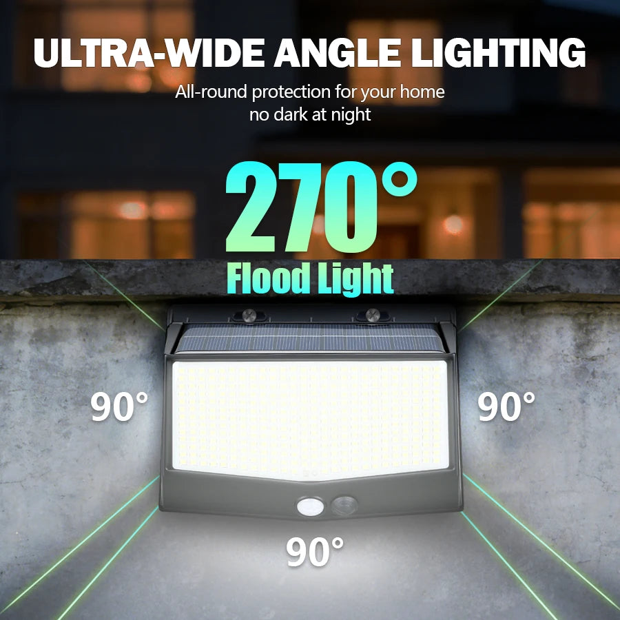 Outdoor 100 LED/468 LED Solar Light Motion Sensor Waterproof Solar Light Solar Power Garden Corridor Decoration Emergency Light