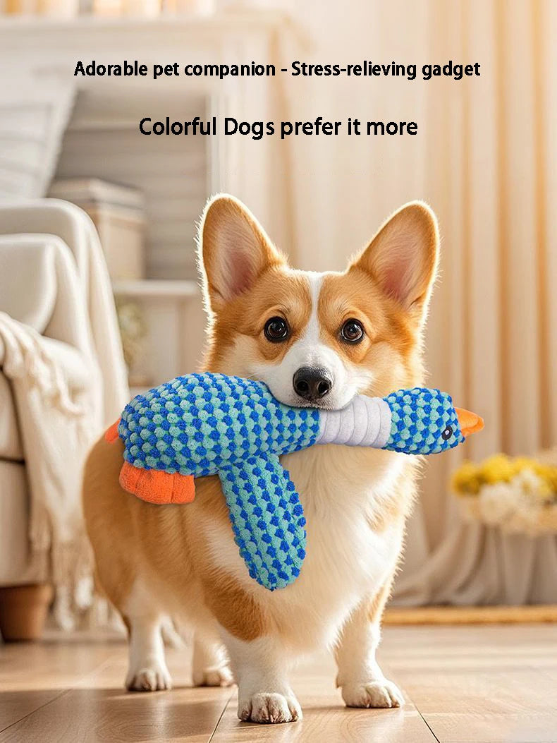 Pet Vocalizing Wild Goose Toy, Dog Chewable Teething Stick, Boredom Relieving Plush Doll, Small Dog Universal Product