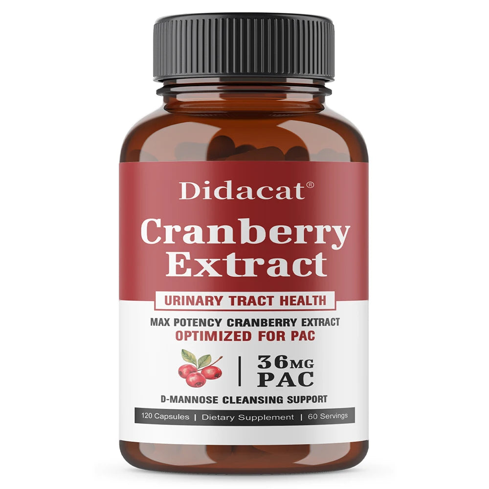 36 mg PAC from Superior Cranberry Juice Extract - Plus D-Mannose,Supports Urinary Tract Health,Cranberry Capsules for Women