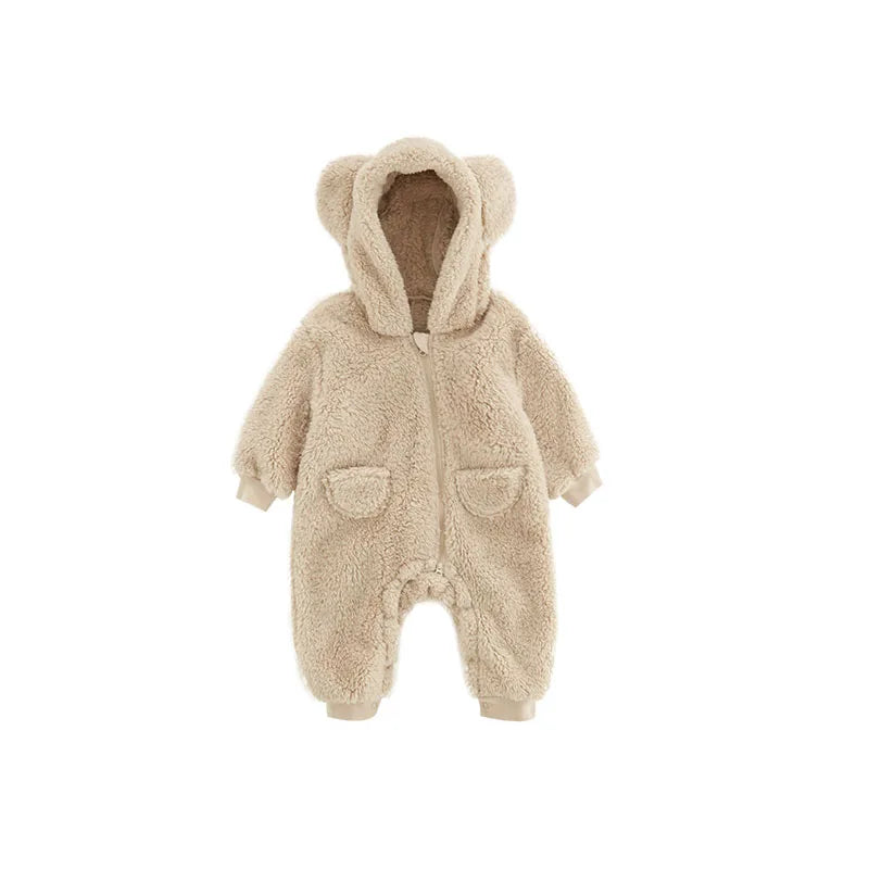 Spring Baby Romper Warm Fleece Jumpsuits for Baby Autumn Long Sleeve Infant Rompers Newborn Boy Girl Homewear Pajamas