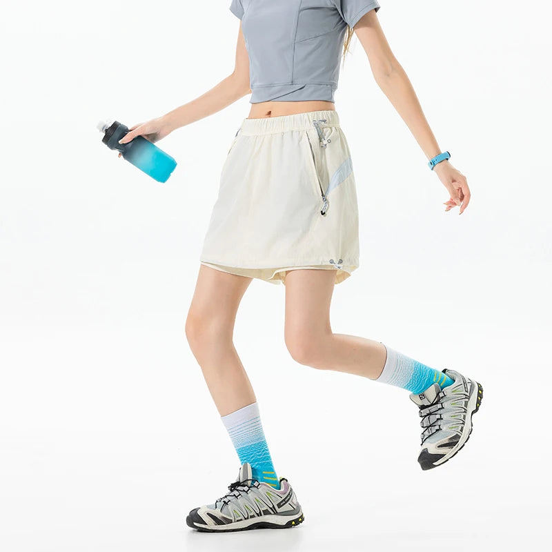 Outdoor Sport Skirts Shorts Women Summer Streetwear Hiking Lightweight Quick Dry Loose Casual Cargo Shorts Skirts