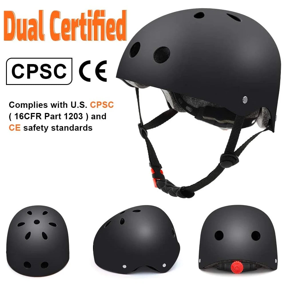 Bike Helmet Ventilation & Adjustable Toddler Helmet for Kids/Youth/Adut -  Multi-Sport Helmet for Skateboard Roller Skateing