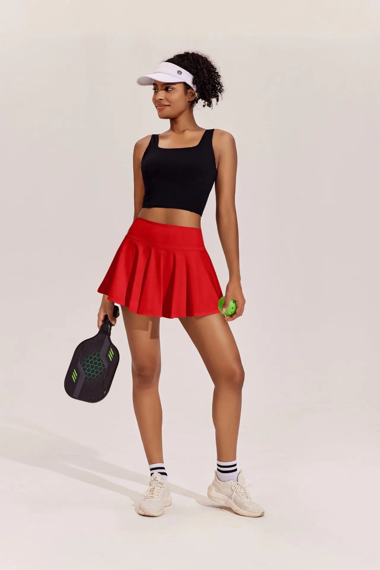Women High Waist Pleated Tennis Skort With Pocket Athletic Mini Skirt For Golf Pickleball Workout Sports