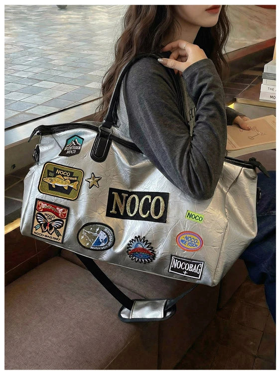 Fitness Travel Bag Suitable for Both Men and Women, Can Be Carried by Hand, Worn over the Shoulder or Cross-Body， Pu Leather Bag