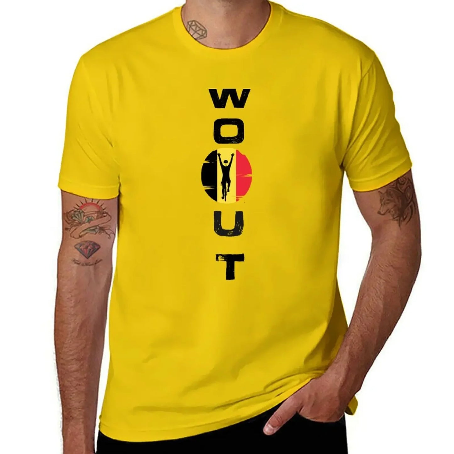wout van aert T-Shirt cute clothes man clothes summer top quick-drying funny t shirts men