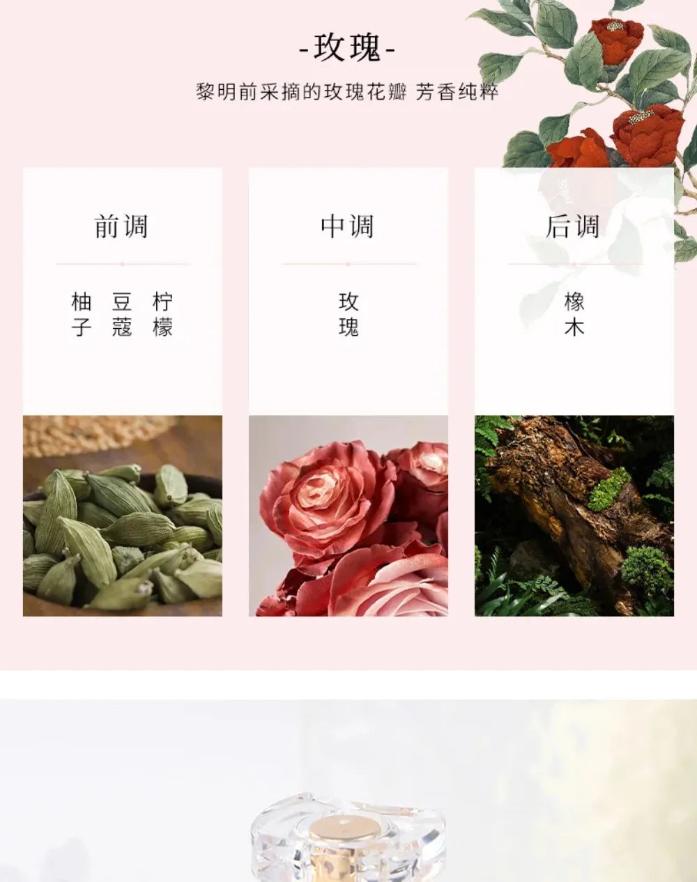 New 50ML Perfume Long-lasting floral fragrance Osmanthus Rose Lavender Gardenia Eau de Parfum For Unisex Original Perfume Brand