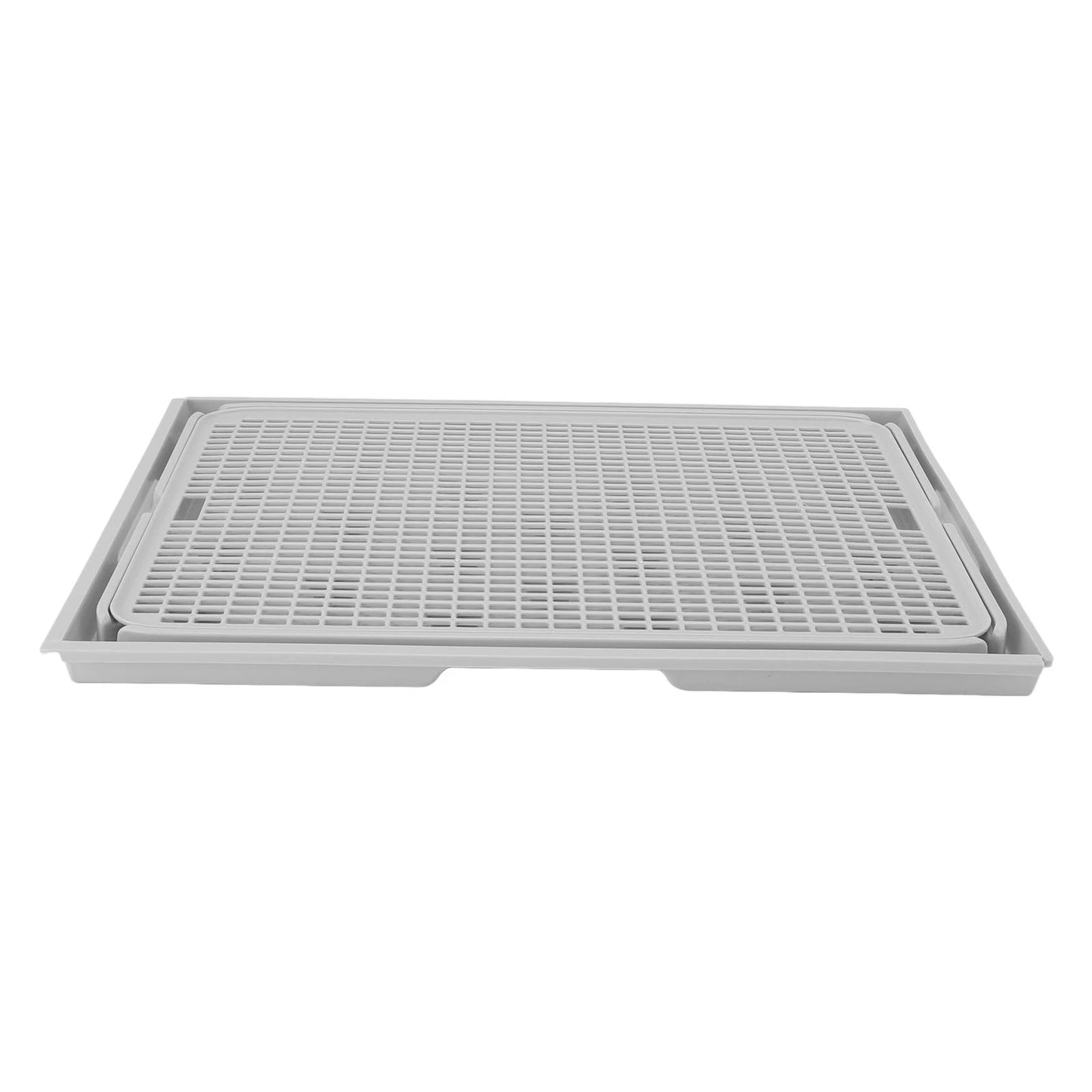 Cat Litter Mat Plastic Double Layer Washable Cat Litter Box Anti Slip Bottom 41x28cm Spacious Cat Litter Catcher Mat