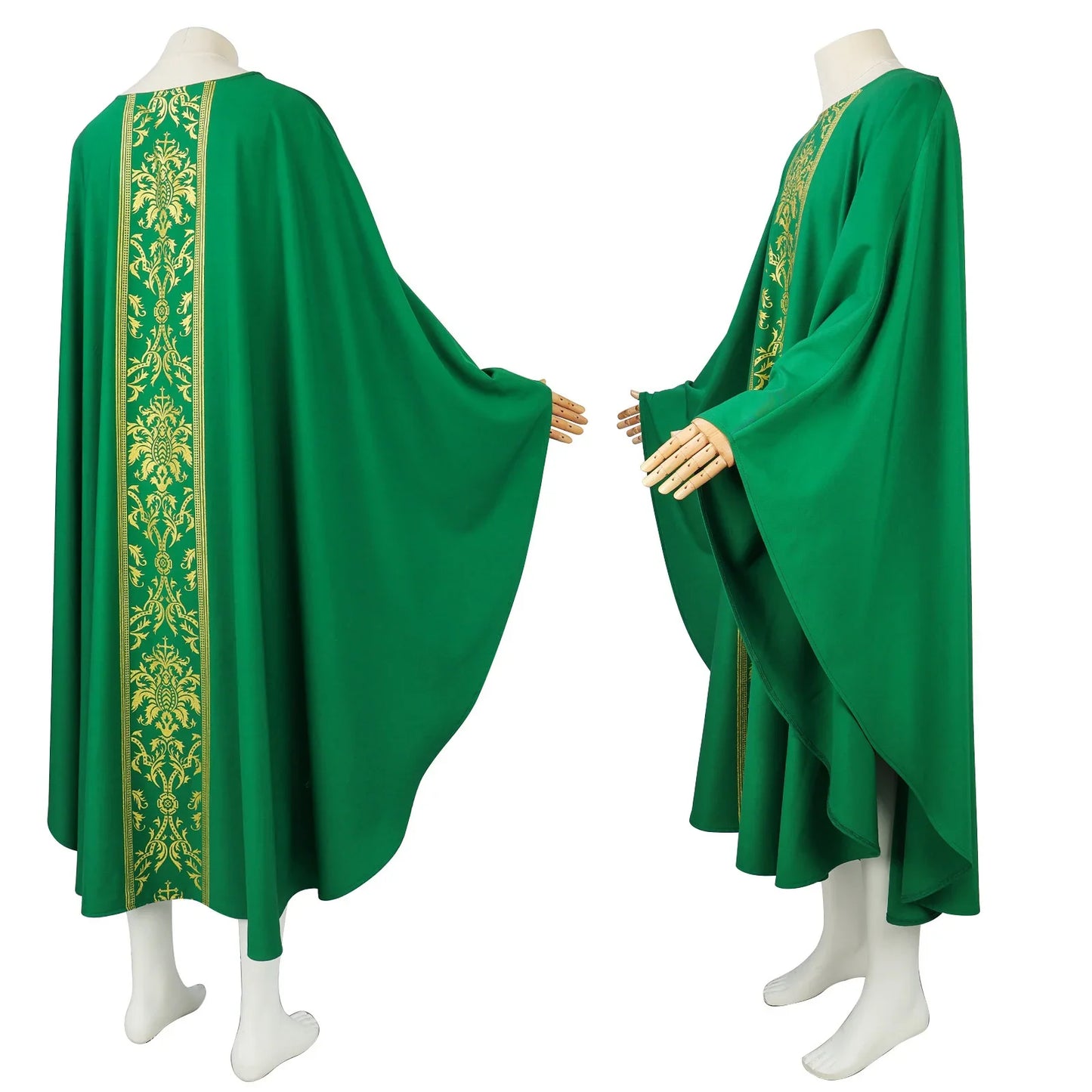 Halloween Priest Religious Robe Cosplay Costume Costume Robe Chasuble Priest Vintage Baggy Robe Gown Cape Party Outfit for Adult