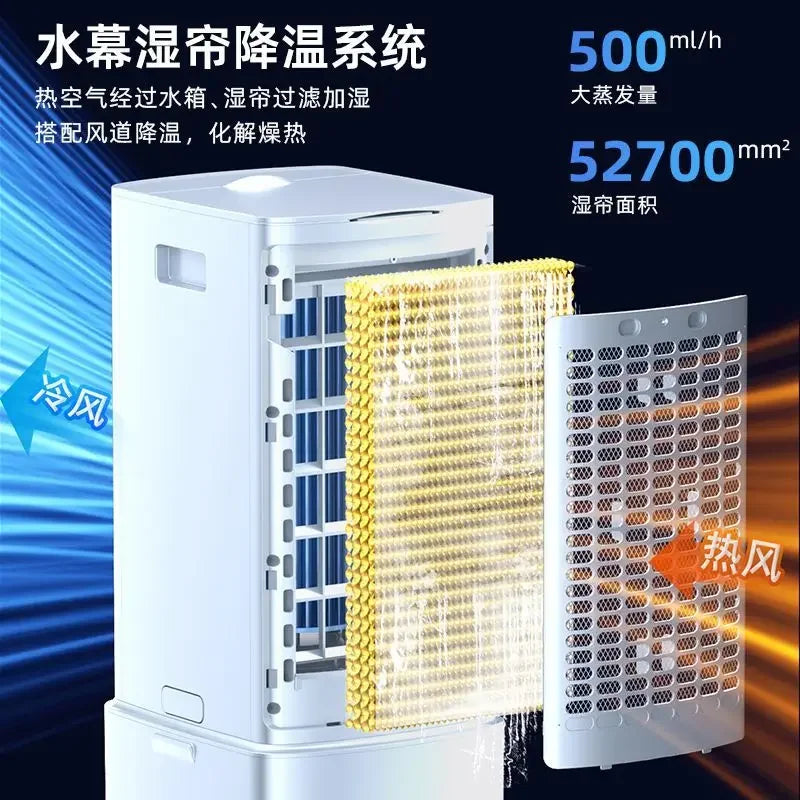 Cooling fan household single cooling water cooling fan air conditioner refrigerator mobile small