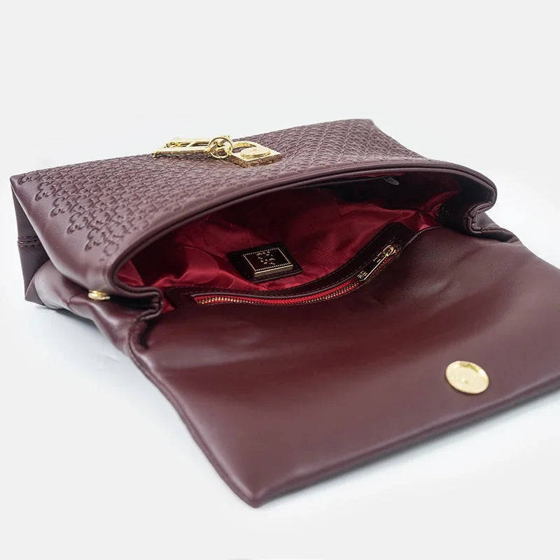CH Handbag For Women Luxury Designer Shoulder Bag Fashion Embossed Leather Top Handle Bag Elegant Clutch Bag For Daily Use