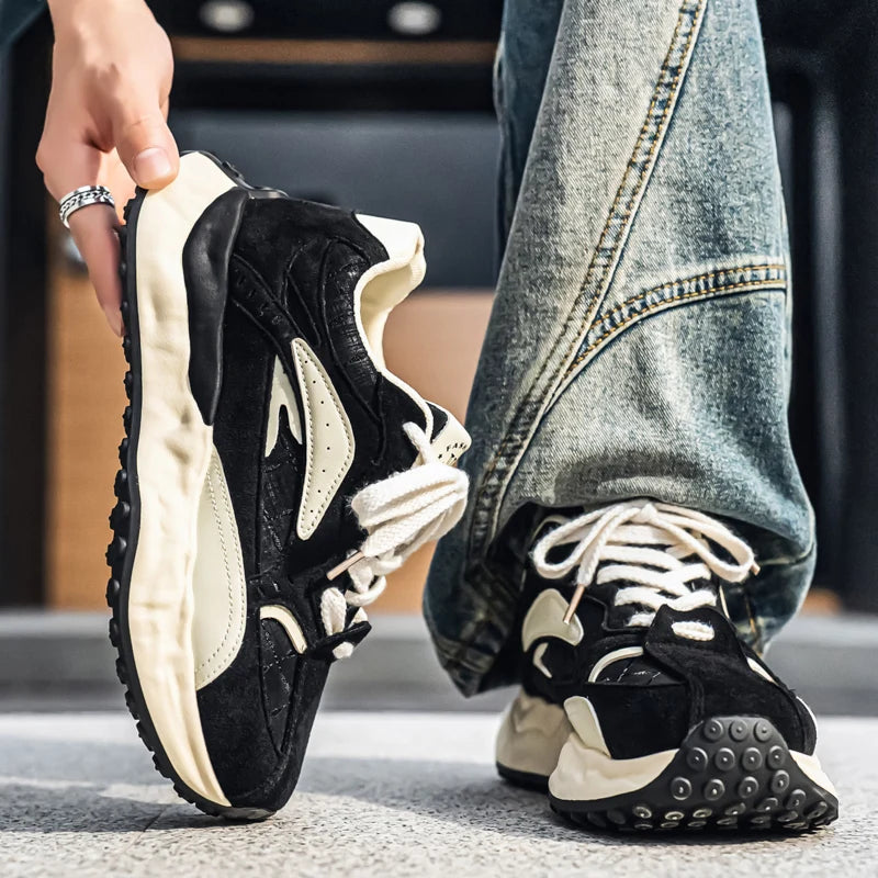 New Arrival Men's Casual Shoes PU Leather Sneakers Comfortable Tenis Masculino Outdoor Male Treking Footwear Travel Skate Shoes