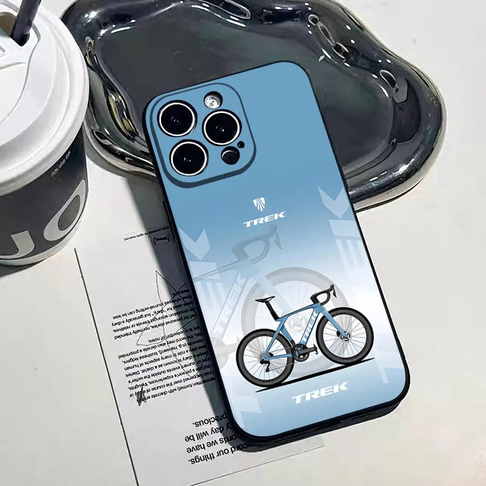 Bicycle T-TrekS Phone Case For IPhone 17 Pro Max 16 15 14 Pro Max 13 11 Air Plus Silicone Cover