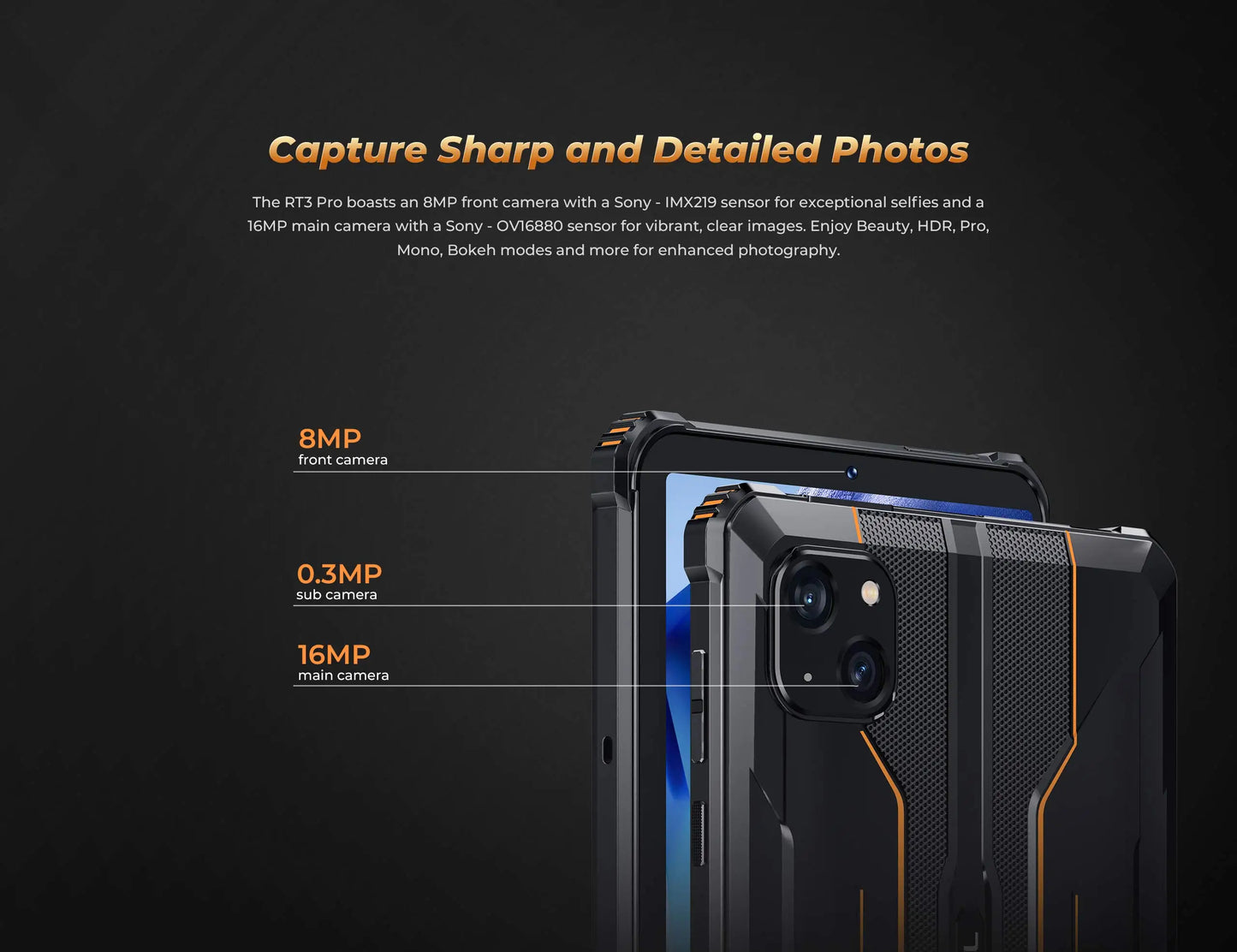 NEW OUKITEL RT3 PRO 4G Rugged Tablet 8 Inch HD Display 16(4+12)GB +128GB Waterproof Tablet Pad 5150mAh Android 14.0 Tablet PC