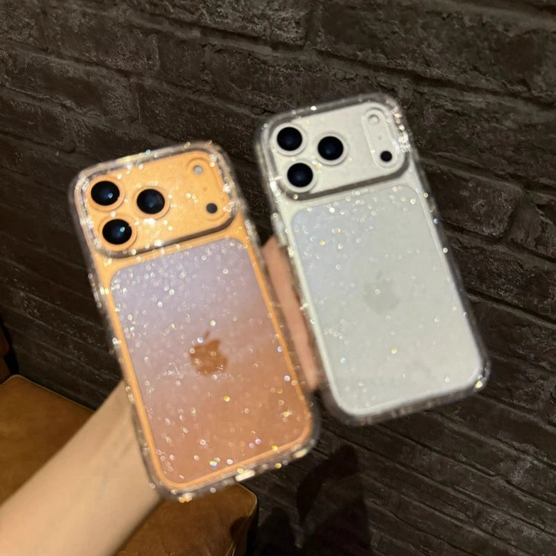 Luxury Soft Silicone Glitter Transparent Phone Case For iPhone  17 Pro Max 11 12 13 14 15 16 Pro Max Air Plus Clear Bumper Cover