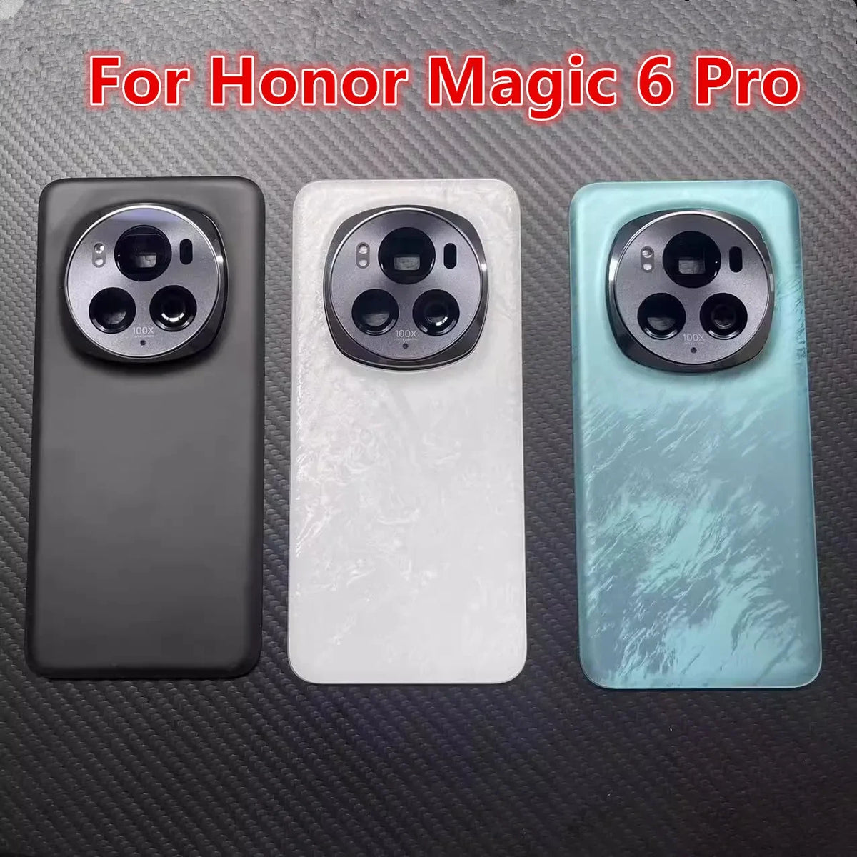 Magic6Pro 6Pro Battery Back Cover For Honor Magic 6 Pro Rear Housing Glass Case Replace Phone Repair Spare Parts + Camera Lens