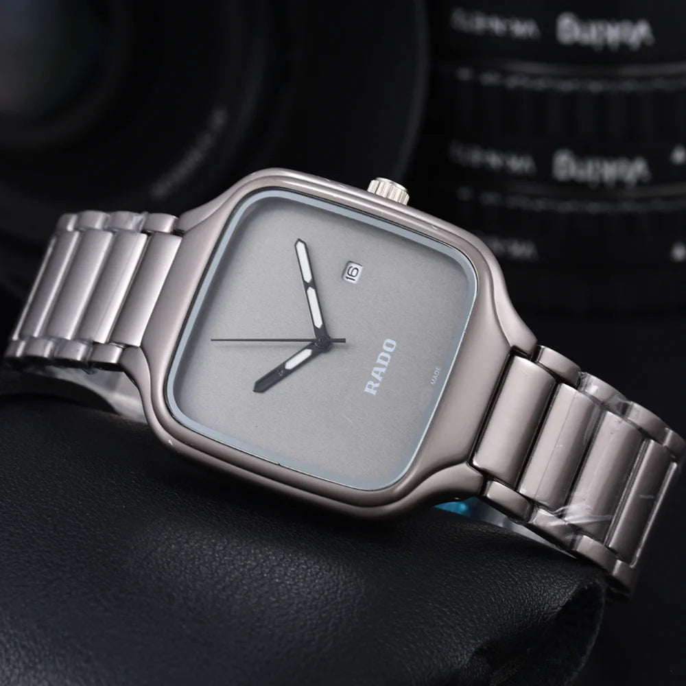 TOP Quality Rado Original Brand Watches For Mens Fashion Multifunction Auto Date Quartz Watch Classic Business AAA Male Clocks