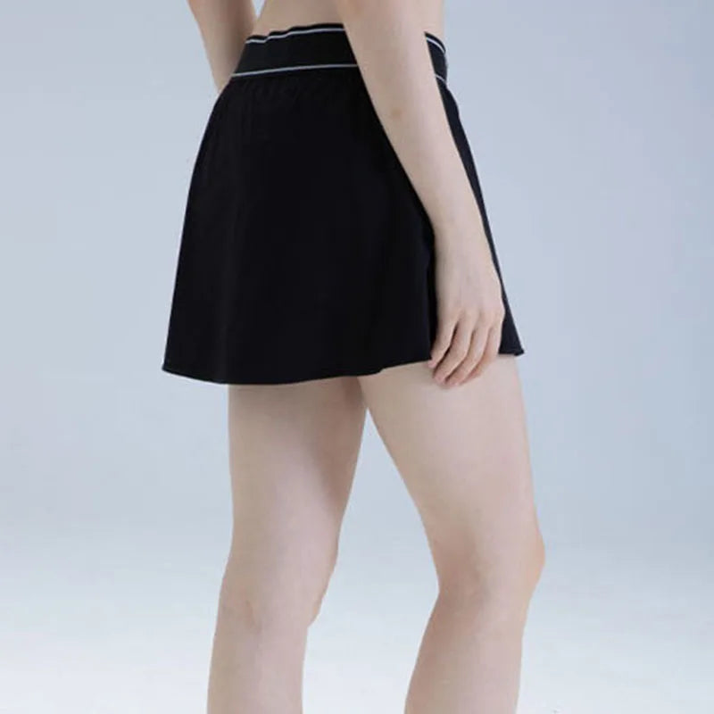 New Women's Tennis Skirt Outdoor Sports Breathable and Comfortable Simple Anti Light Skirt