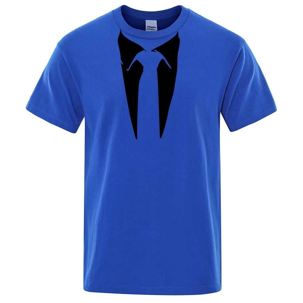 2024 New Summer Men T-shirt Homme Tees Retro Tie Funny T Shirt Man Streetwear Cotten Short Sleeve Top Tees Casual T-Shirts