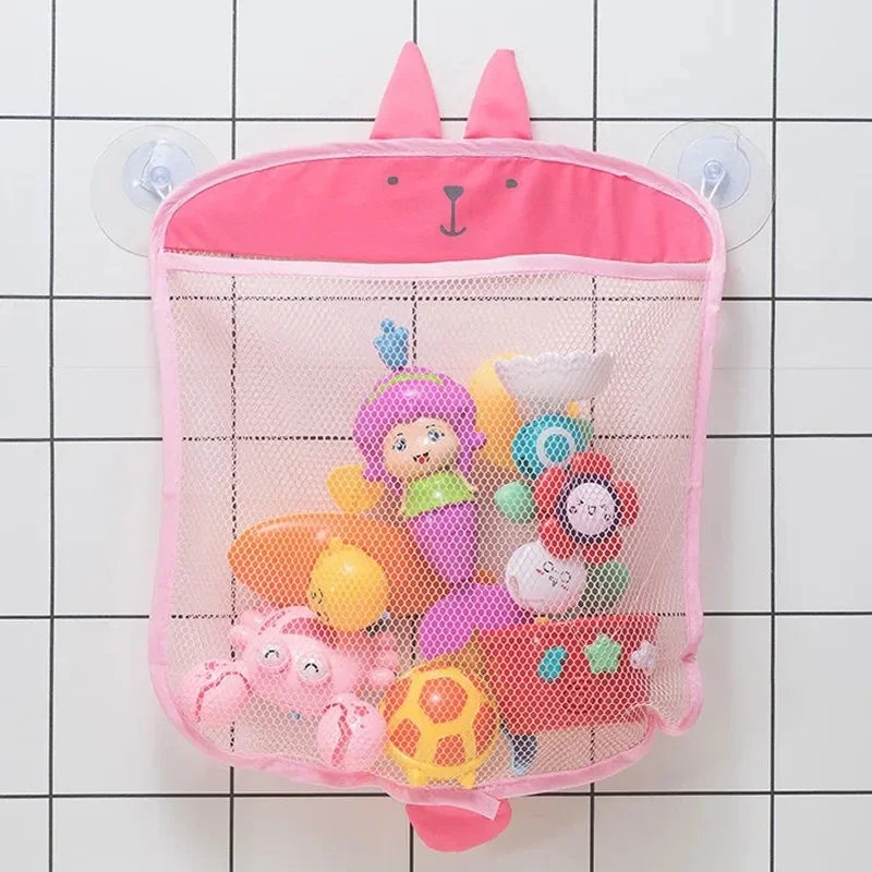 Baby Bath Toys Organizer Quick Dry Toddlers Mesh Net Bag for Bathroom Toy Storage Cartoon Shape Sand Beach Toys Storage Holder