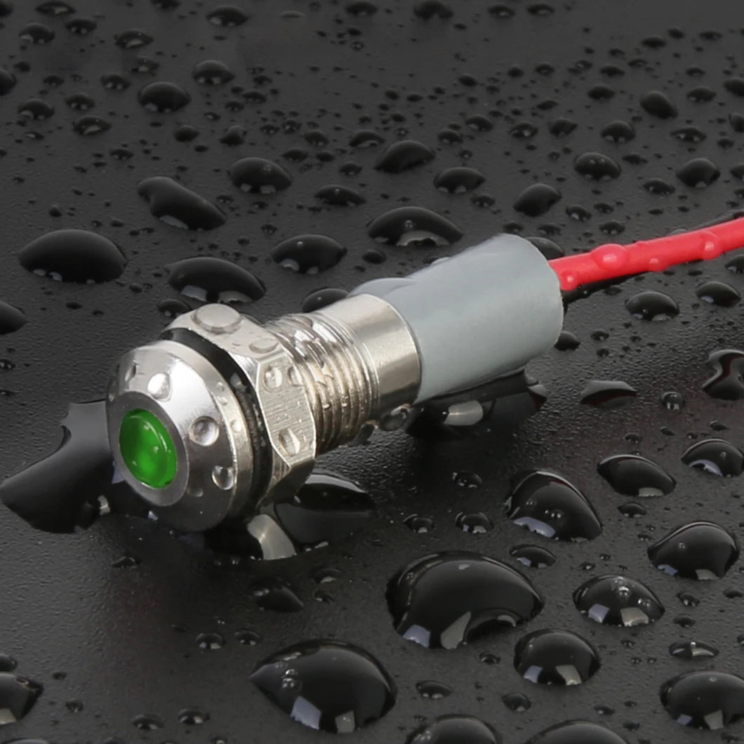 ABILKEEN 20PCS 6MM Mini Industrial Signal Indicator Light 3-6V 12-24V 110V 220V  IP65 Waterproof Metal Pilot Light