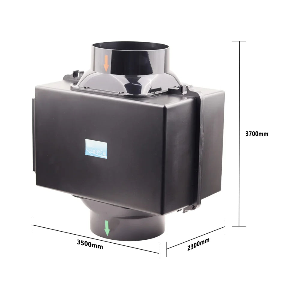 3 Layers Purification Filter Box with Hepa and Carbon Filter For Ventilation System HVAC System Heating And Cooling Ventilation