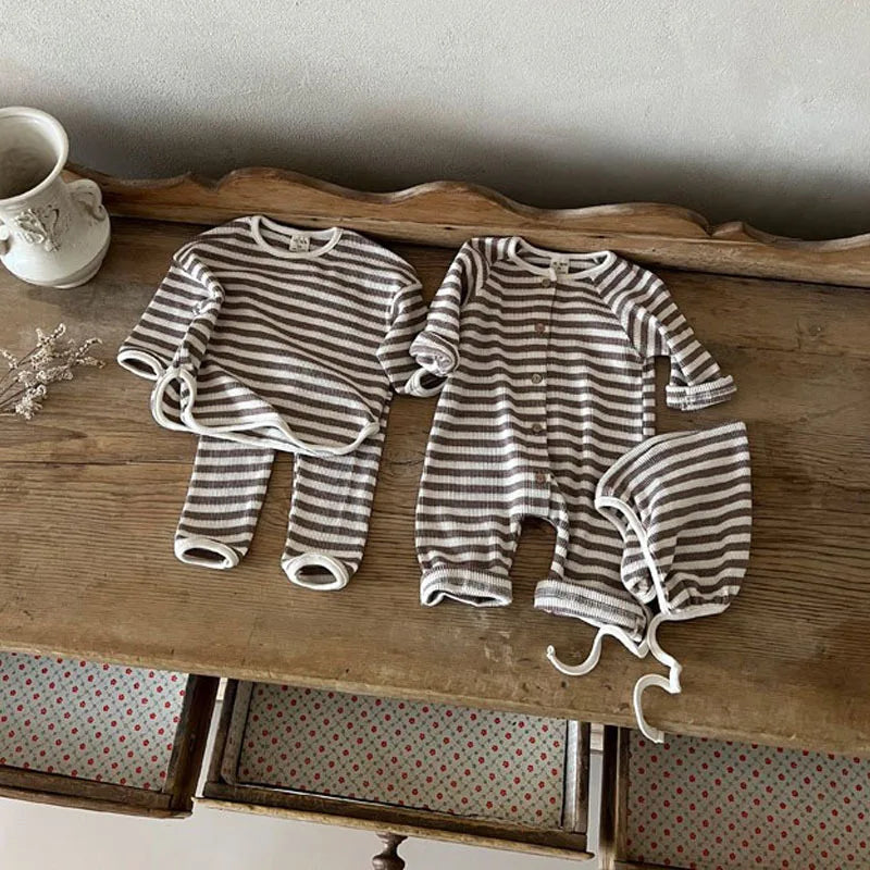 Korean Autumn Baby's Sets 2024 Toddler Casual Set Loose Kids Waffle Sweater Pants Two-piece Set Boys Clothes Suit