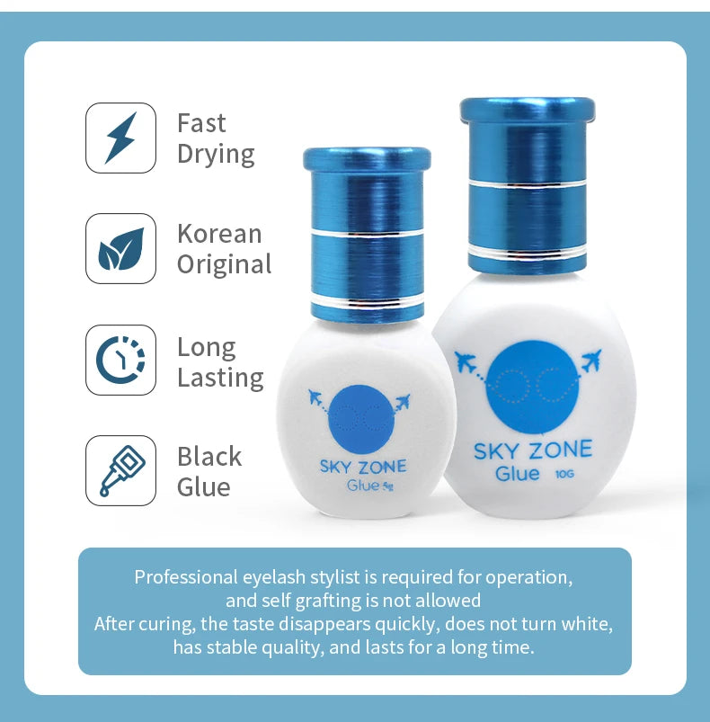 Sky Zone Eyelash Extensions Glue 5g Professional Korea Sky False Lash Glue with Sealed Bag Makeup Tools Shop Supplies