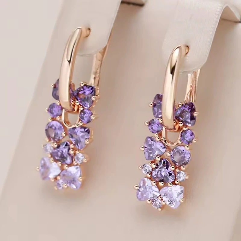 Fashionable and Luxurious Geometric Pendant Earrings Women's Personalized and Trendy Daily Versatile Accessories Jewelry