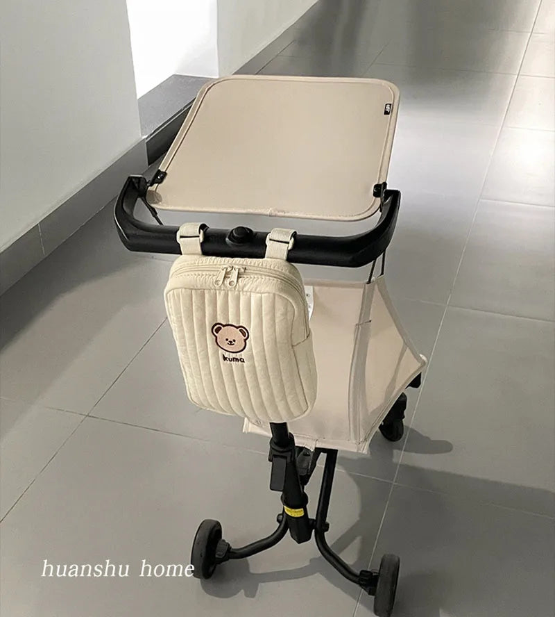 Bear Mommy Bag Baby Stroller Bag Pram Baby Stuff Organizer Holder Baby Stroller Accessories Hanging Caddy Storage Bag