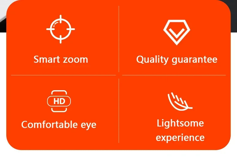 New Anti Blue Ray Reading Glasses Smart Automatic Zoom Reading Glasses Autofocus Power +1.0(100) ~ +7.0(700) Half-Rim Unisex